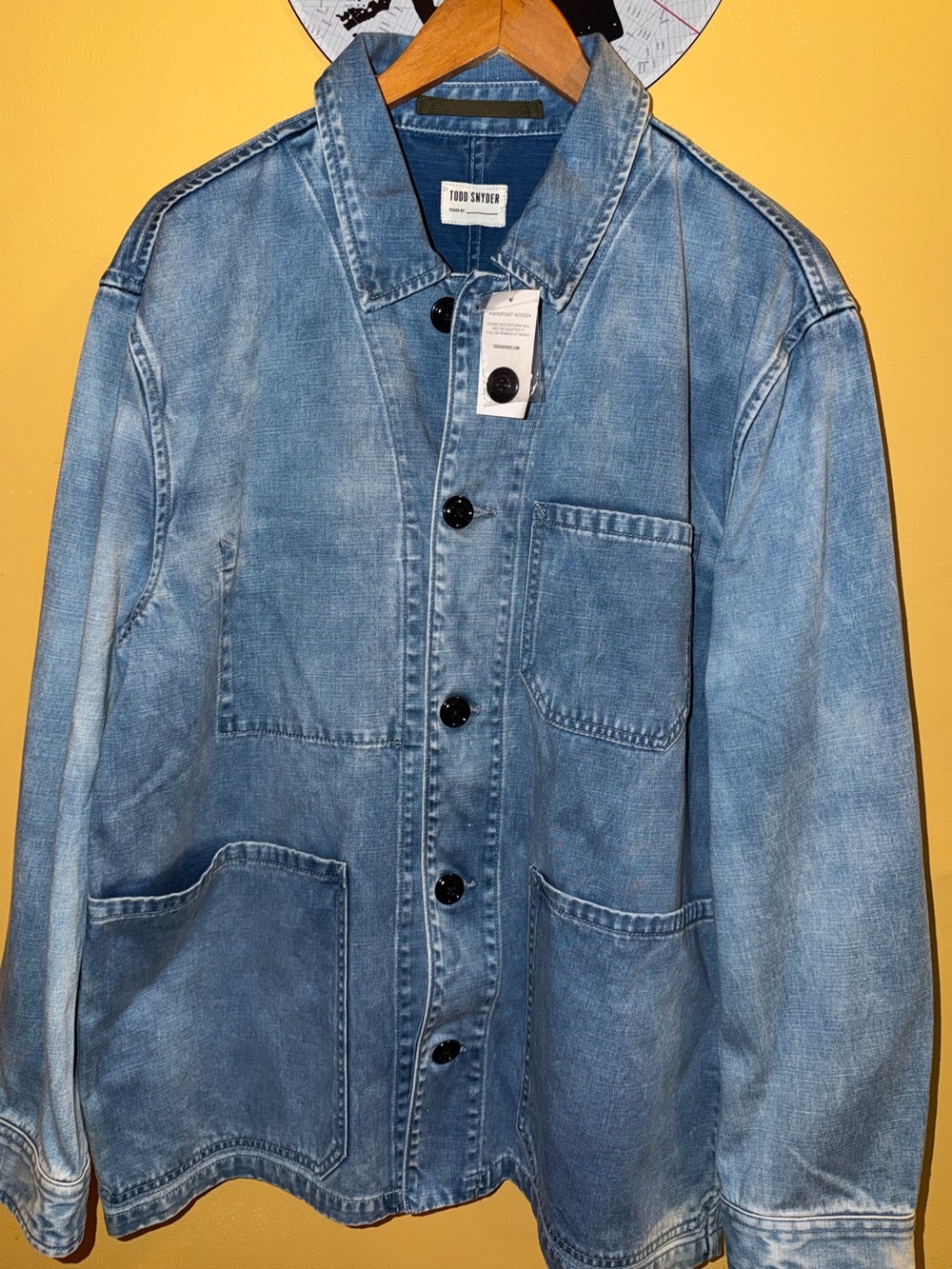 NWT Todd Snyder Light Blue Denim BLEACHED INDIGO FRENCH CHORE Jacket